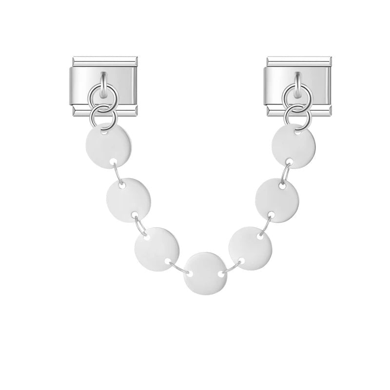 Plättchen Charm-Kette Silber
