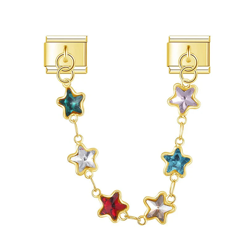Sterne Charm-Kette Gold