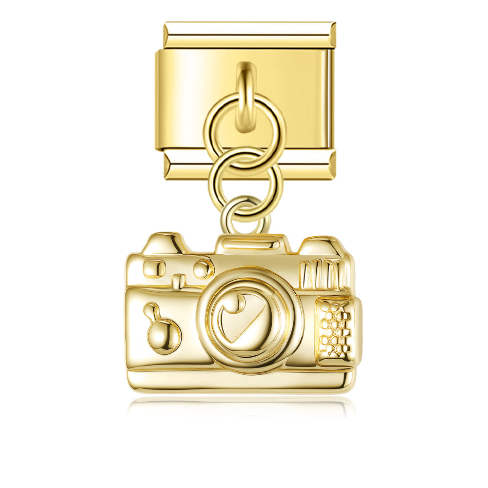 Golden camera pendant