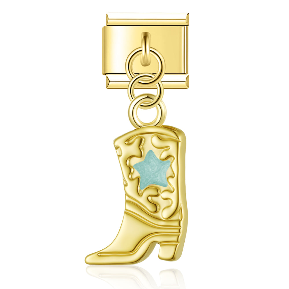Cowboy boots star pendant