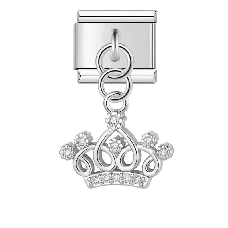Silver crown pendant