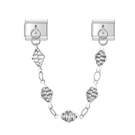 Rauten Charm-Kette Silber