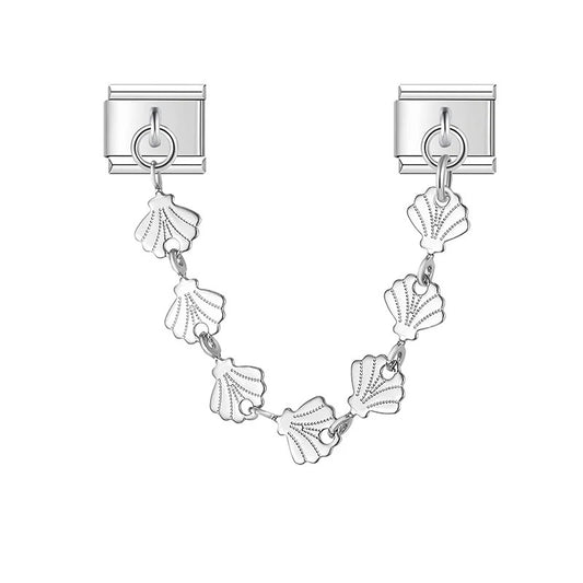 Shell charm necklace silver