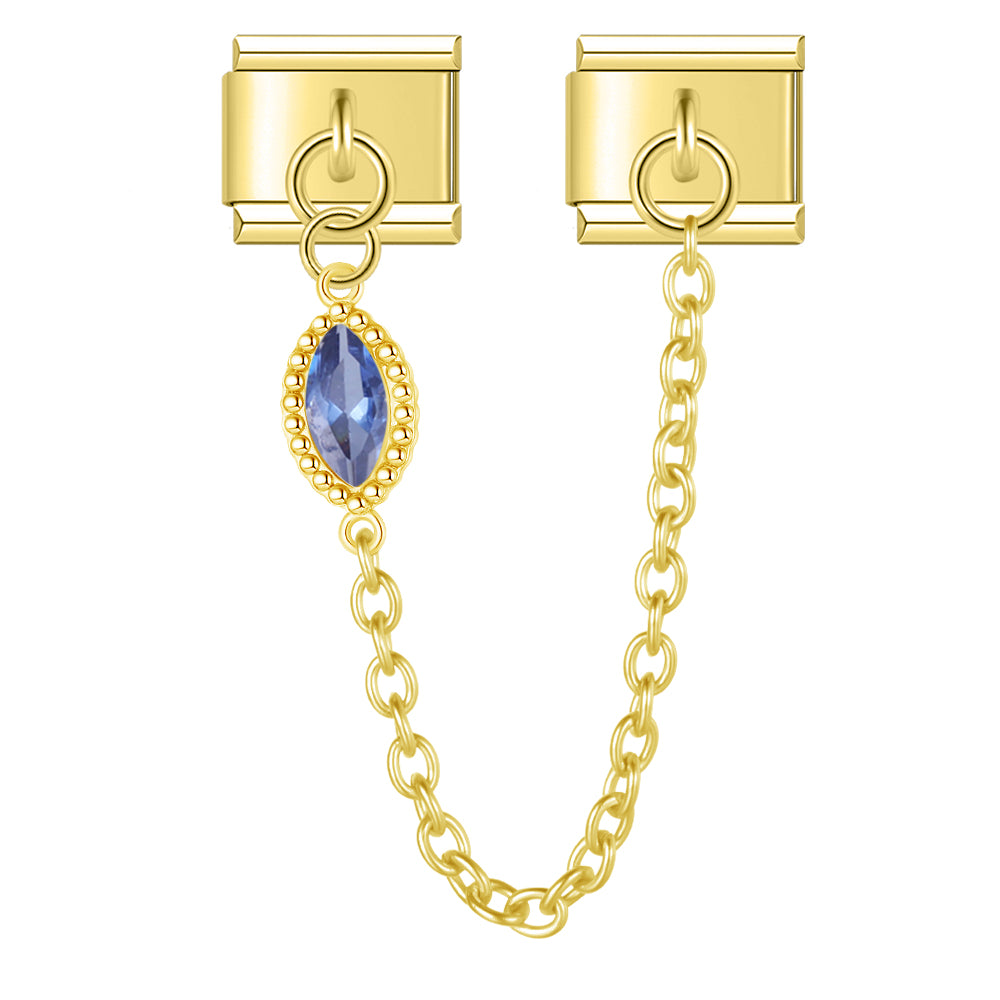 Charm-Kette mit Brosche