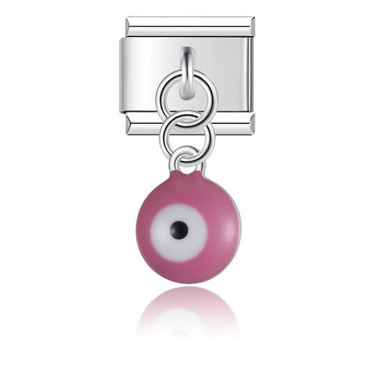 Pink eye pendant silver