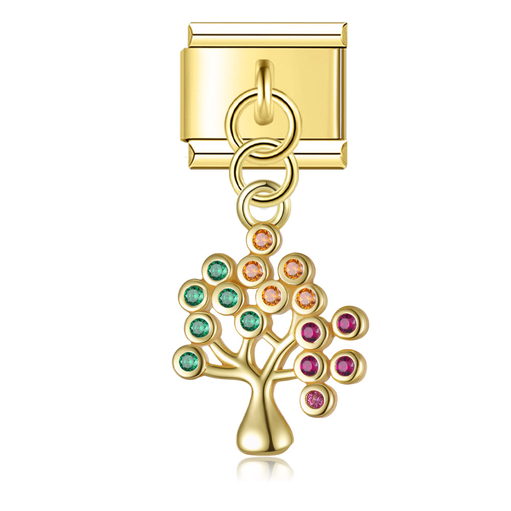 Glitter tree pendant