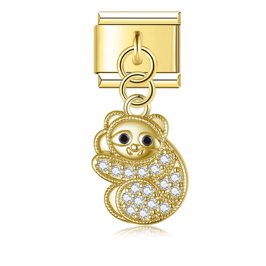 Glitter sloth pendant