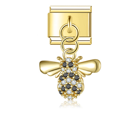 Glitter bee pendant