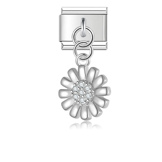 Silver flower pendant