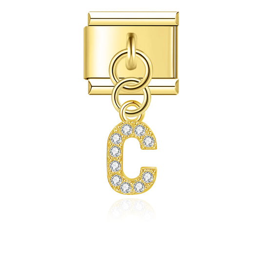 Hapiship 2023 High-Quality New Hollow Fashion Heart Square Charm Link Fit 9mm Stainless Steel Bracing Making Diy Jewelry DJ655