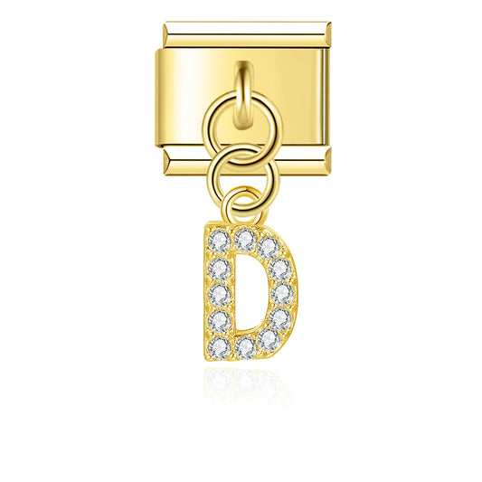 Hapiship 2023 High-Quality New Hollow Fashion Heart Square Charm Link Fit 9mm Stainless Steel Bracing Making Diy Jewelry DJ655