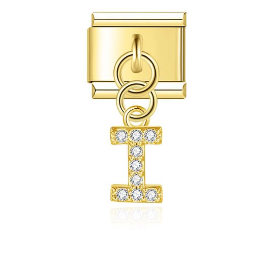 Hapiship 2023 High-Quality New Hollow Fashion Heart Square Charm Link Fit 9mm Stainless Steel Bracing Making Diy Jewelry DJ655