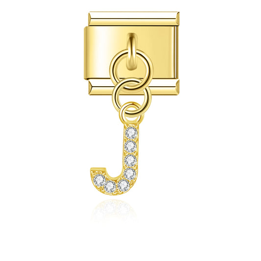 Hapiship 2023 High-Quality New Hollow Fashion Heart Square Charm Link Fit 9mm Stainless Steel Bracing Making Diy Jewelry DJ655
