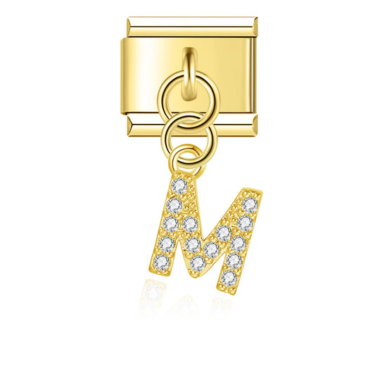 Hapiship 2023 High-Quality New Hollow Fashion Heart Square Charm Link Fit 9mm Stainless Steel Bracing Making Diy Jewelry DJ655