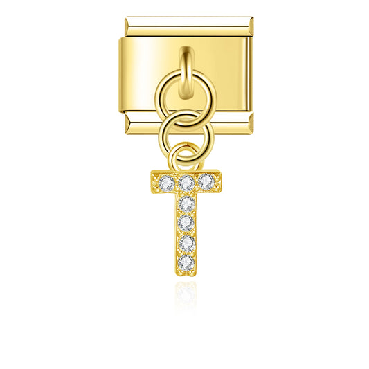Hapiship 2023 High-Quality New Hollow Fashion Heart Square Charm Link Fit 9mm Stainless Steel Bracing Making Diy Jewelry DJ655