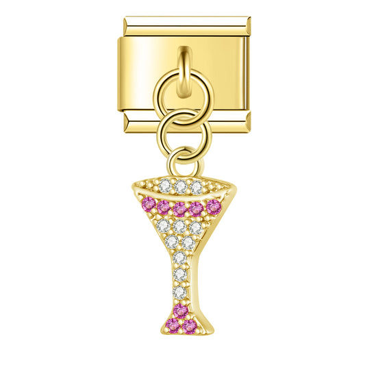 Glitter cocktail pendant