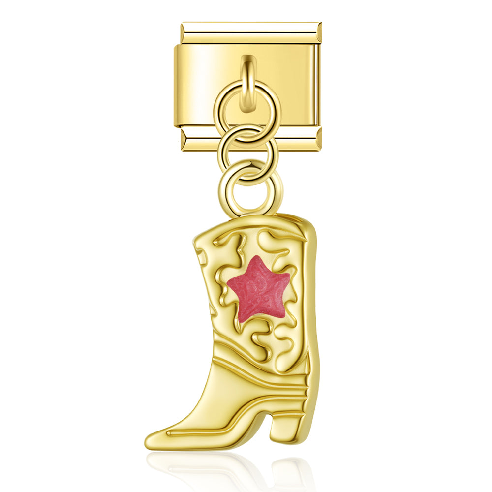 Cowboy boots star pendant