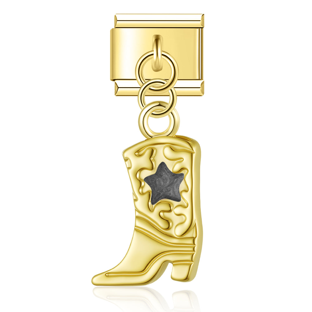 Cowboy boots star pendant