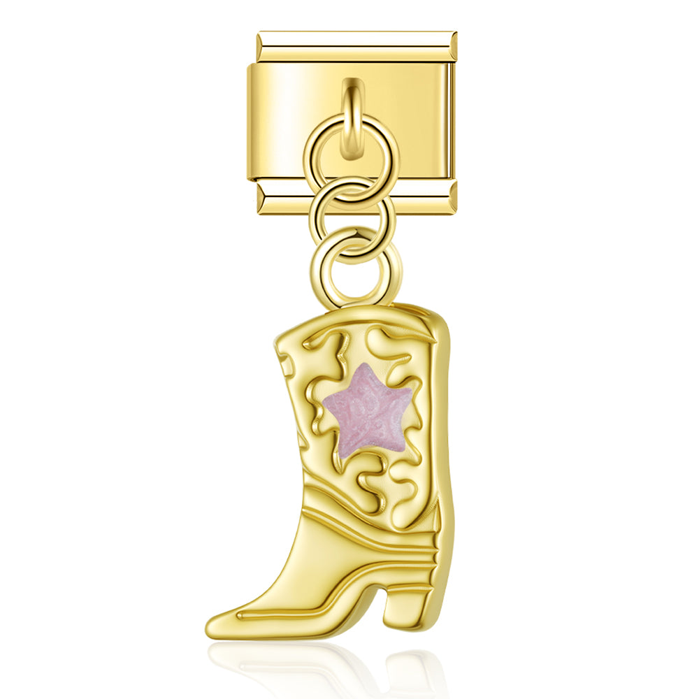 Cowboy boots star pendant