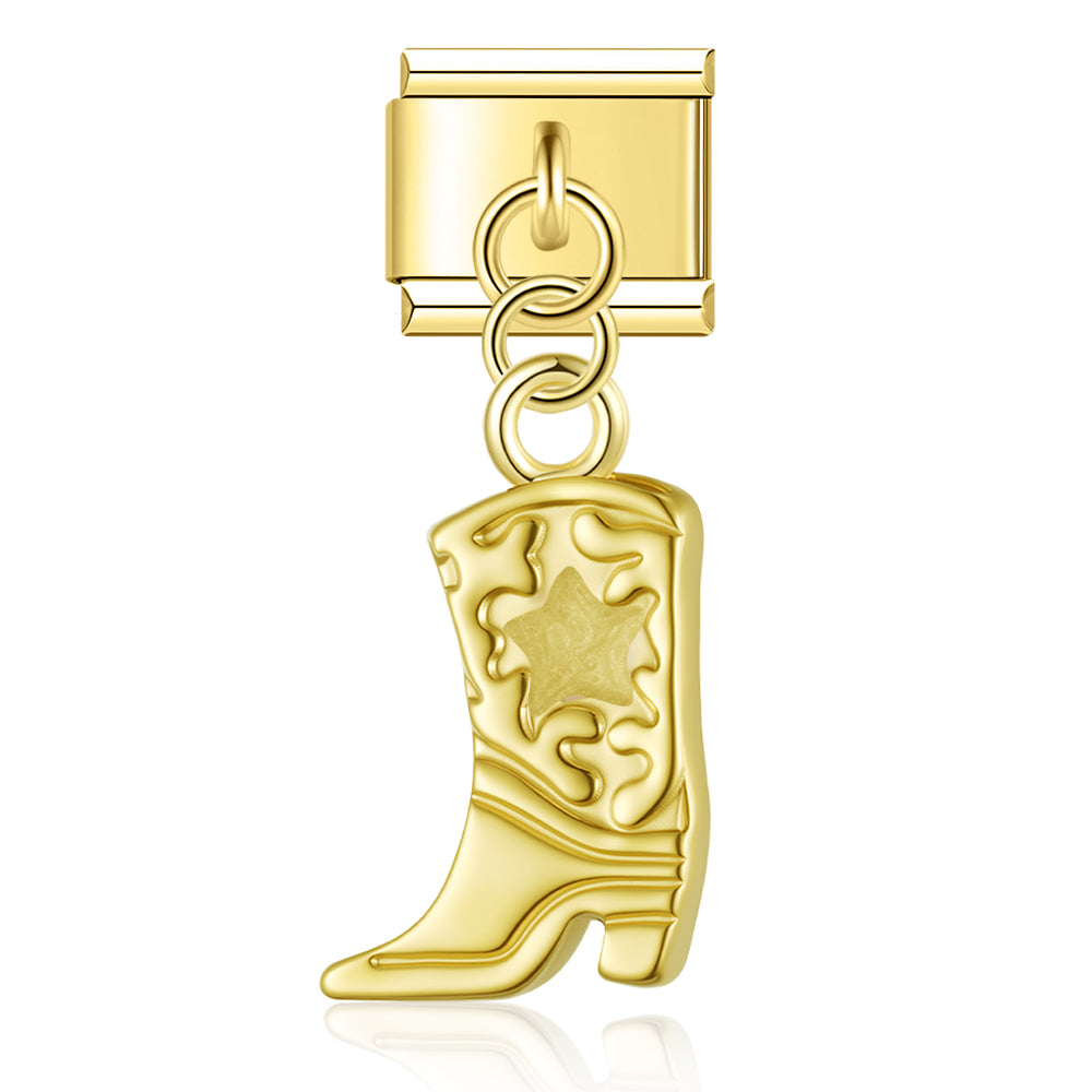 Cowboy boots star pendant
