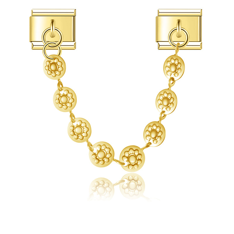 Gold-Blumen Charm-Kette