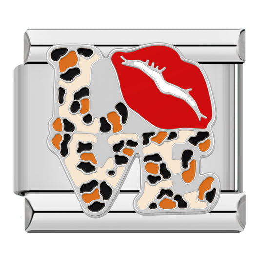 "Love" patterned silver