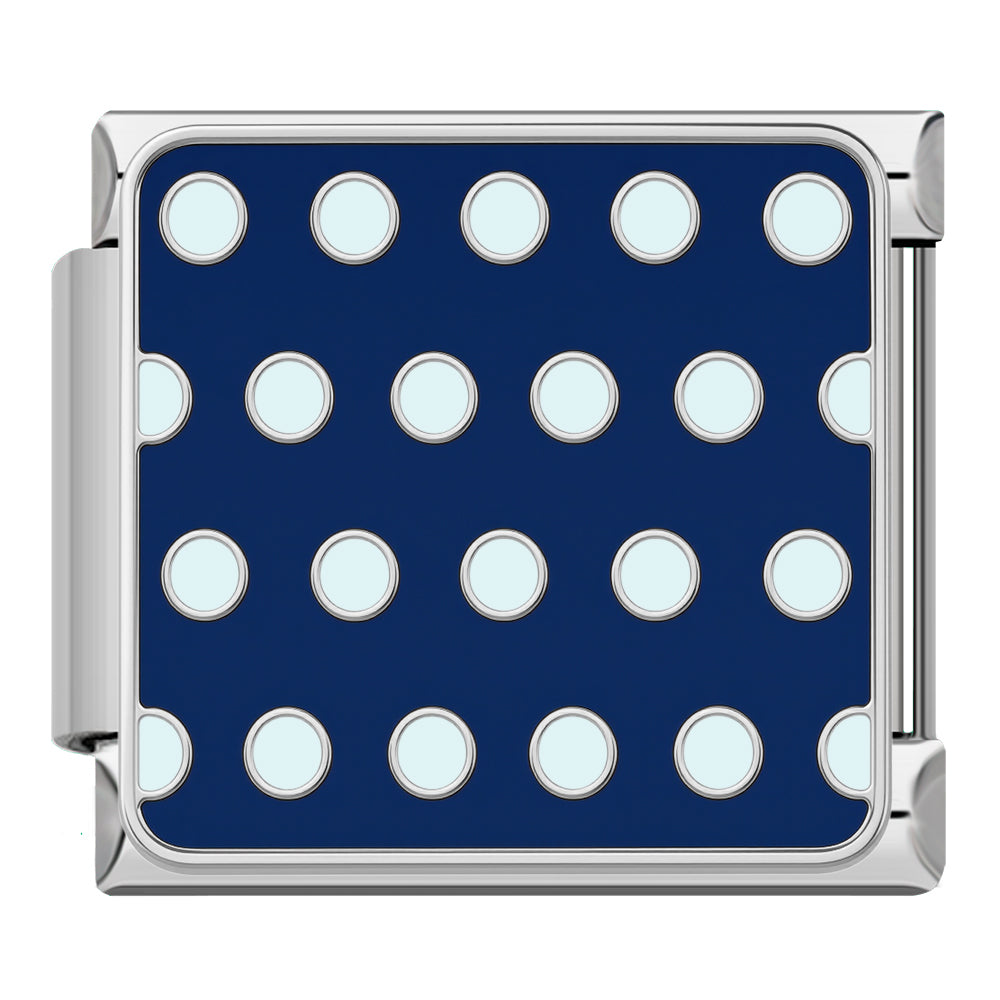 Hellblaue Punkte Silber