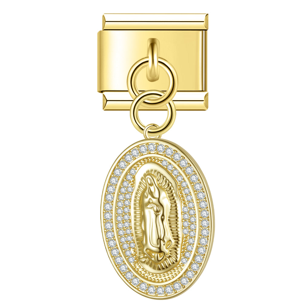 Glitzer-Medaille Anhänger
