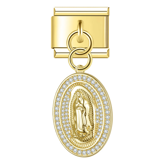 Glitzer-Medaille Anhänger