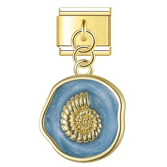 Muschel Anhänger blau