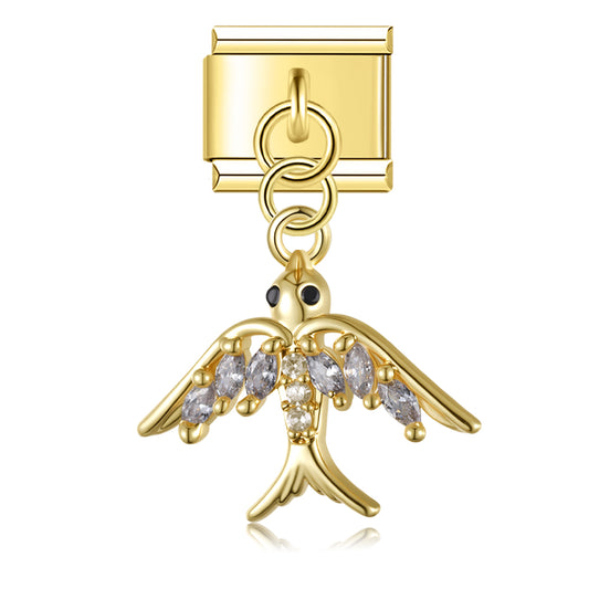 Glitzer Vogel Anhänger