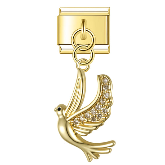 Glitzer Taube Anhänger