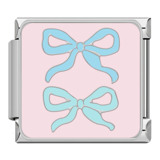 Pastel bows silver