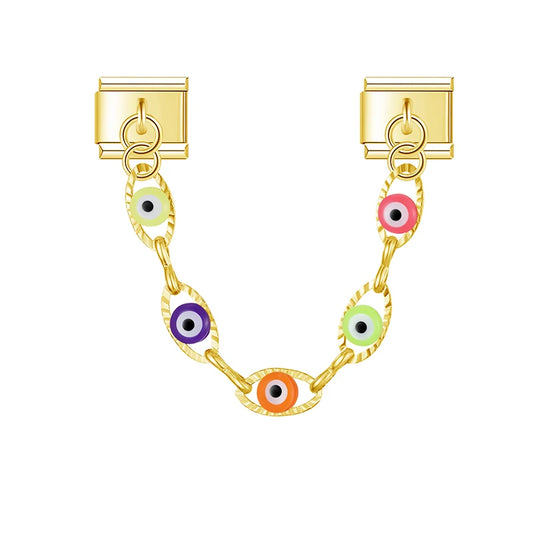 Augen Charm-Kette Gold