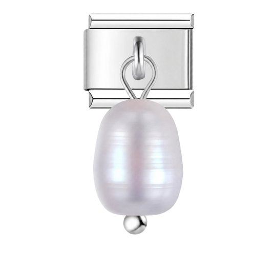 Large pearl pendant silver