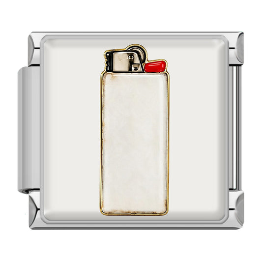 White lighter silver