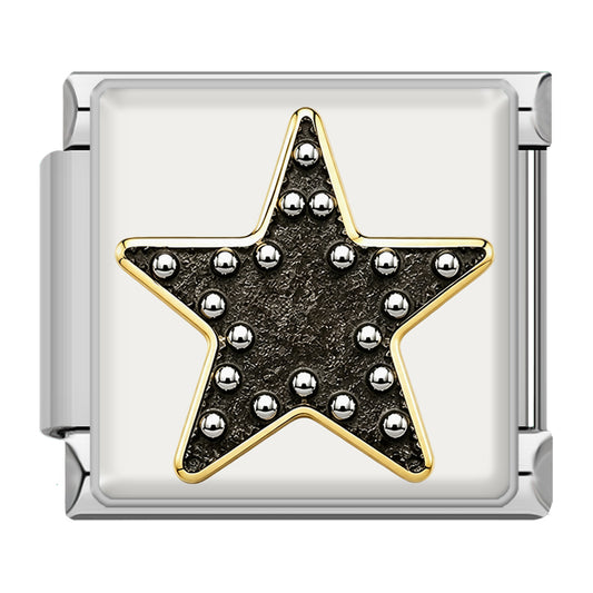 Silver dotted star
